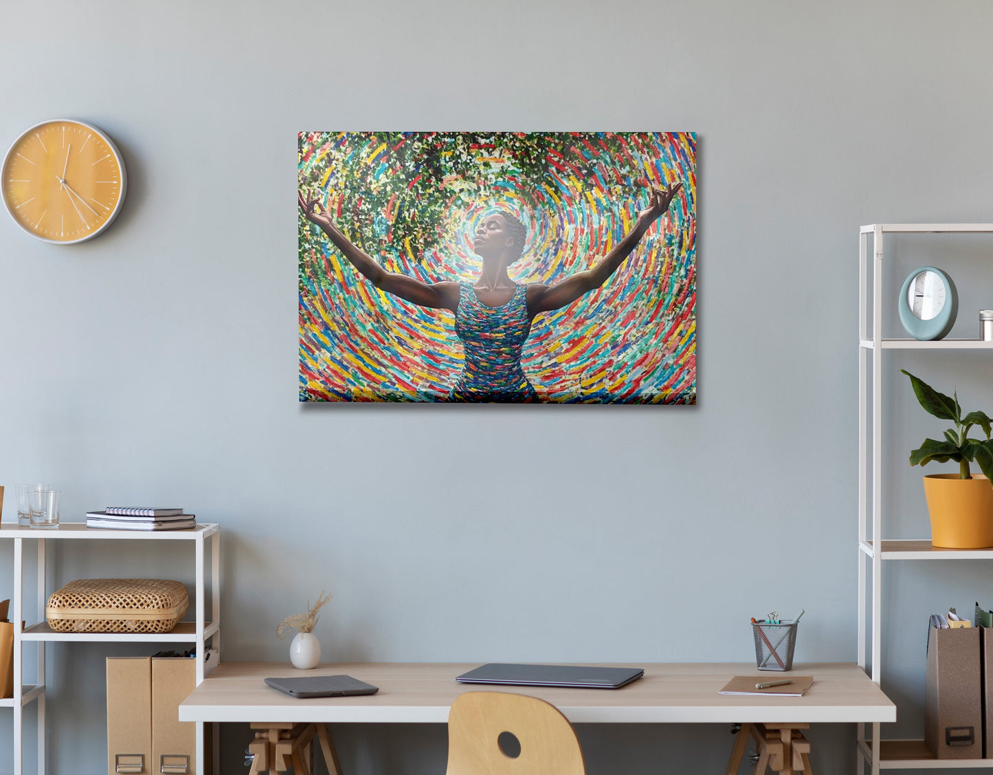 Black Woman Colorful Abstract African American wall art view 24