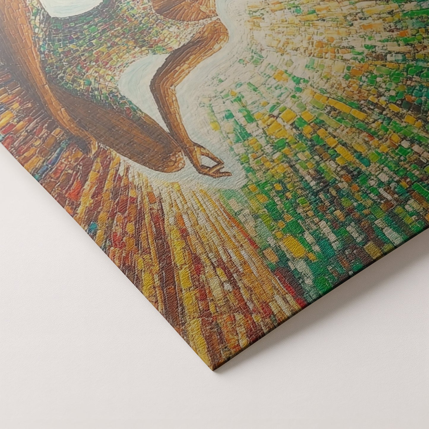 Black Woman Green Meditation African American wall art artwork by MoomZee Artwork