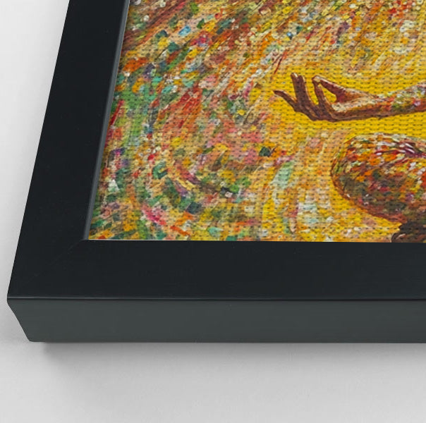 Golden Black Woman Meditation African American wall art view 28