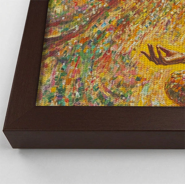 Golden Black Woman Meditation African American wall art view 34