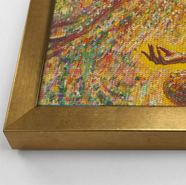 Golden Black Woman Meditation African American wall art view 40