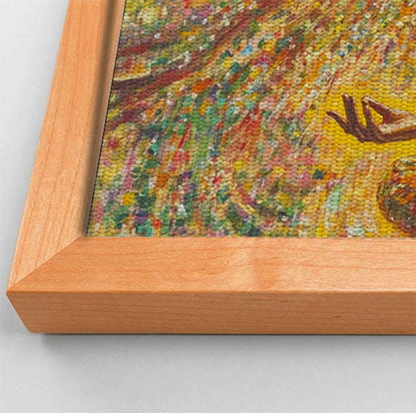 Golden Black Woman Meditation African American wall art view 46