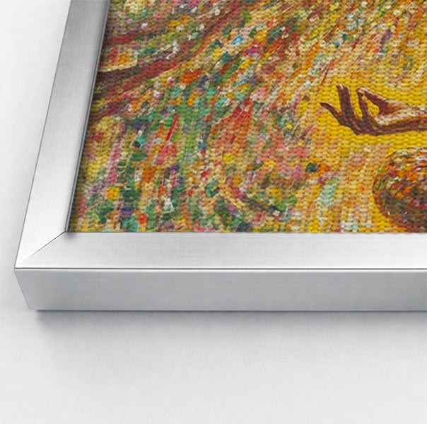 Golden Black Woman Meditation African American wall art view 58