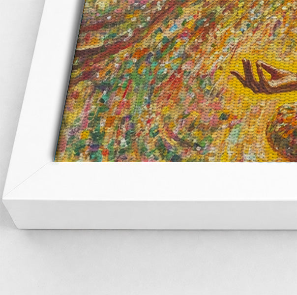 Golden Black Woman Meditation African American wall art view 64