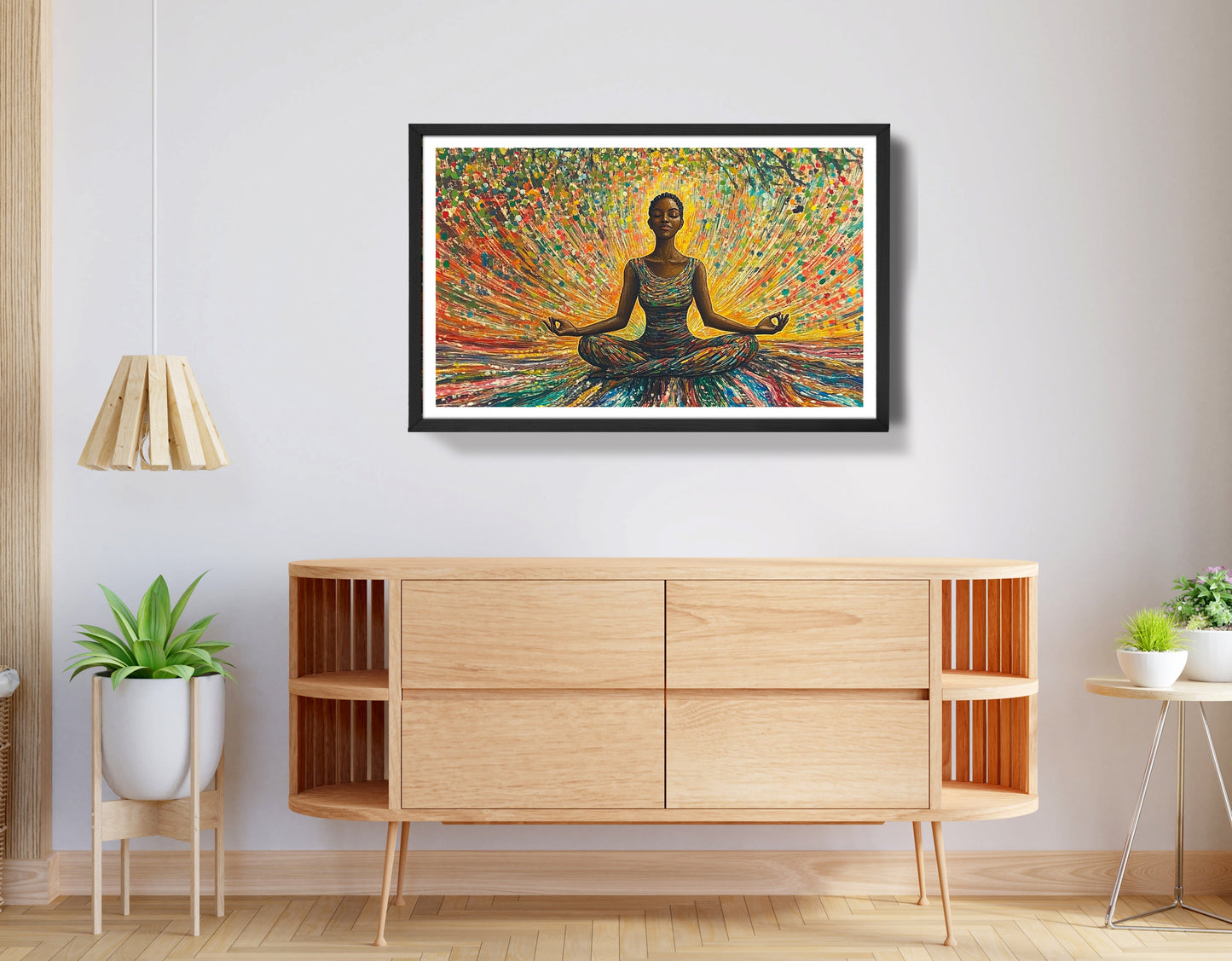Black Woman Colorful Meditation African American wall art view 68