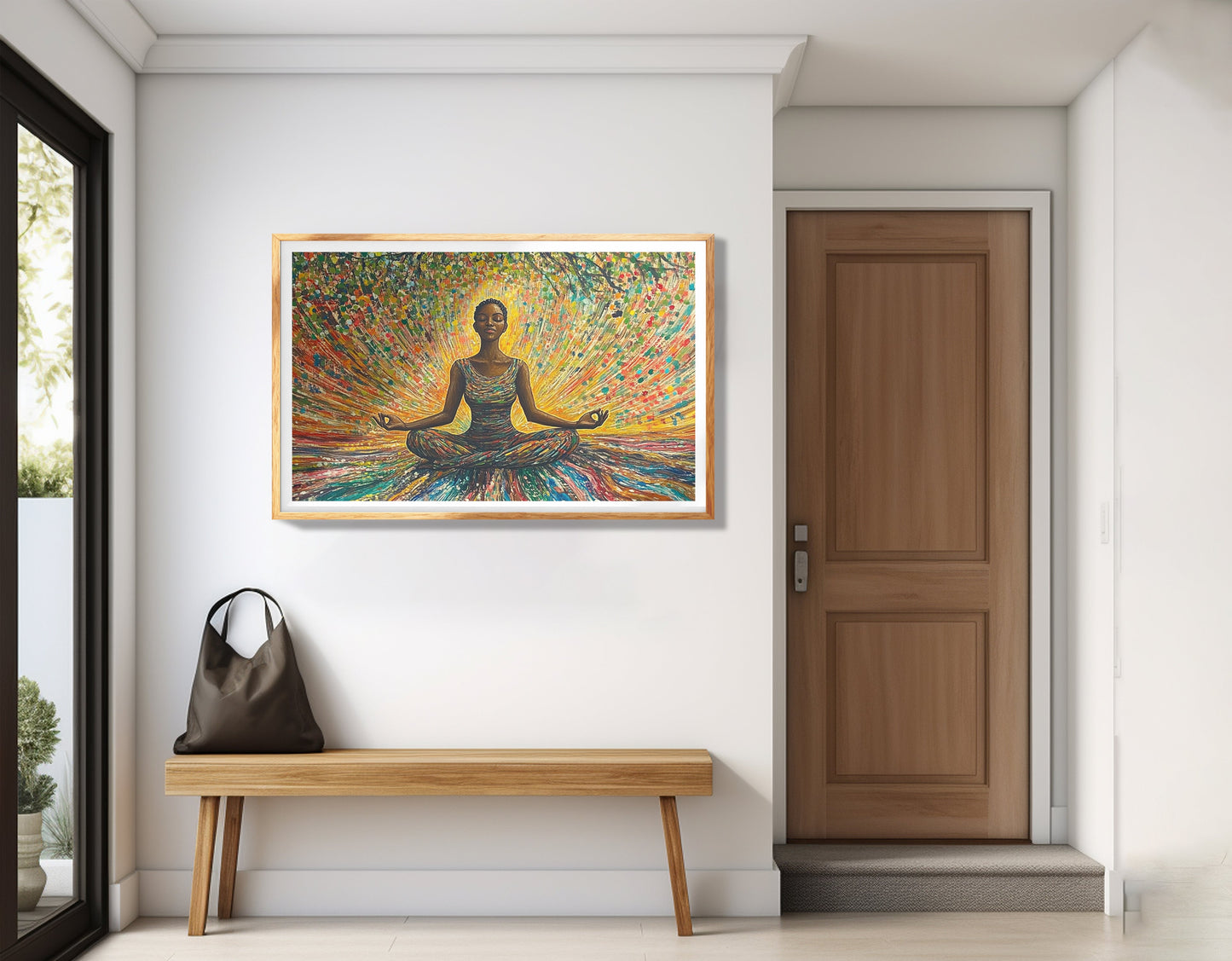 Black Woman Colorful Meditation African American wall art view 77