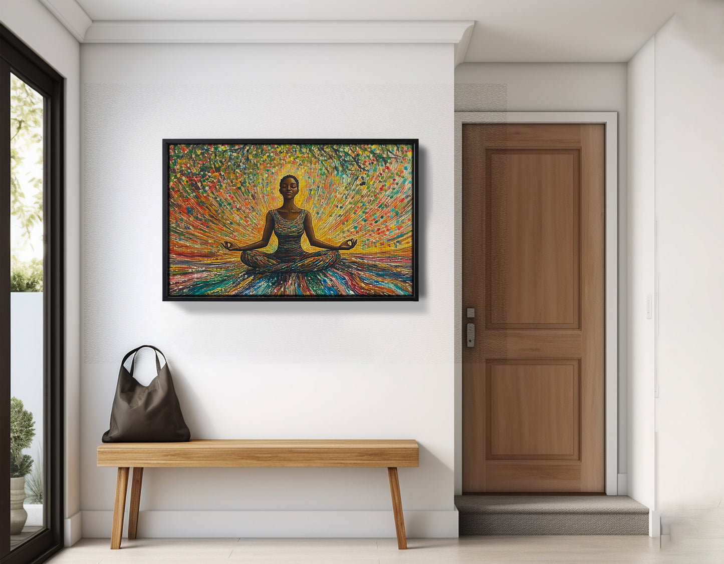Black Woman Colorful Meditation African American wall art view 29