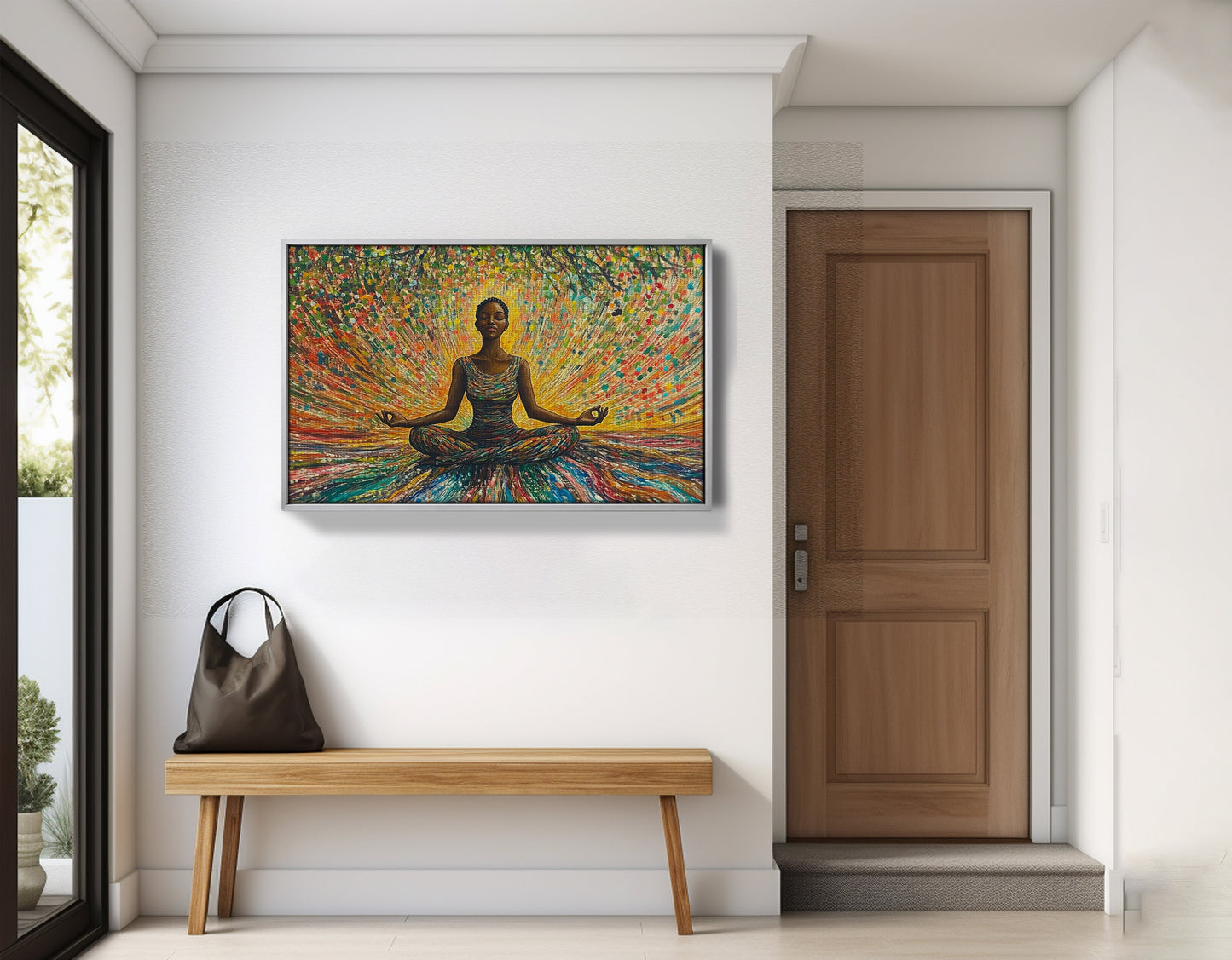 Black Woman Colorful Meditation African American wall art view 59