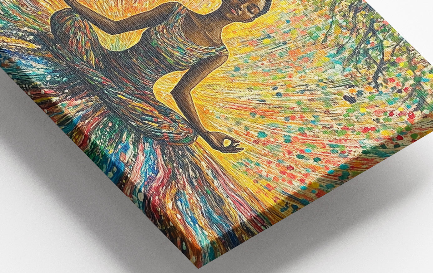 Black Woman Colorful Meditation African American wall art view 16