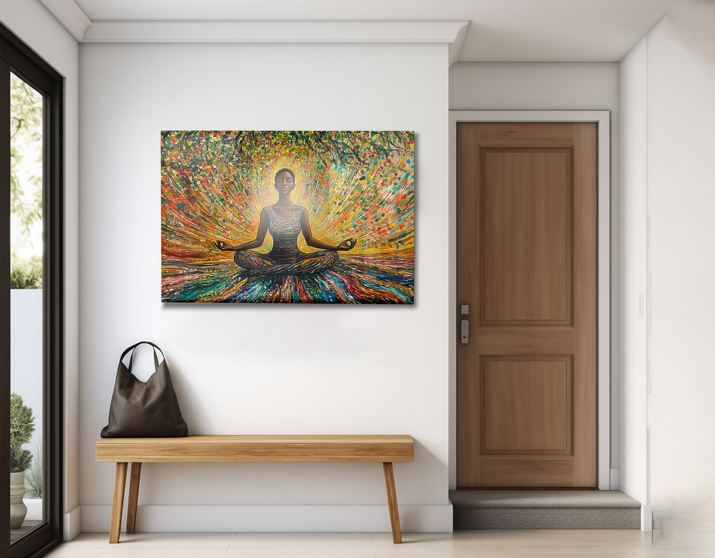 Black Woman Colorful Meditation African American wall art view 23