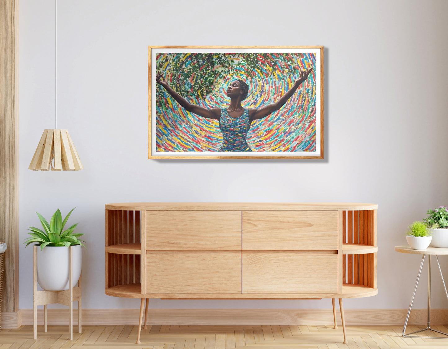 Black Woman Colorful Meditation African American wall art view 74