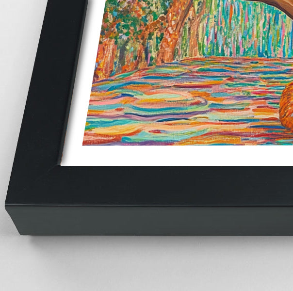 Black Woman Orange Yoga African American wall art view 70