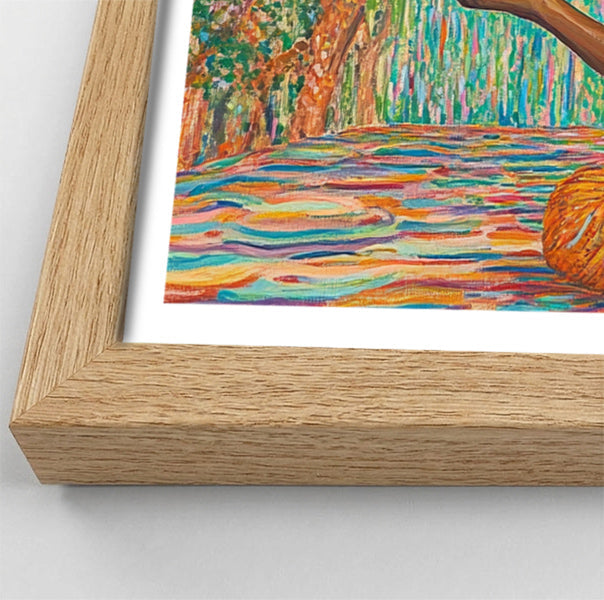 Black Woman Orange Yoga African American wall art view 76