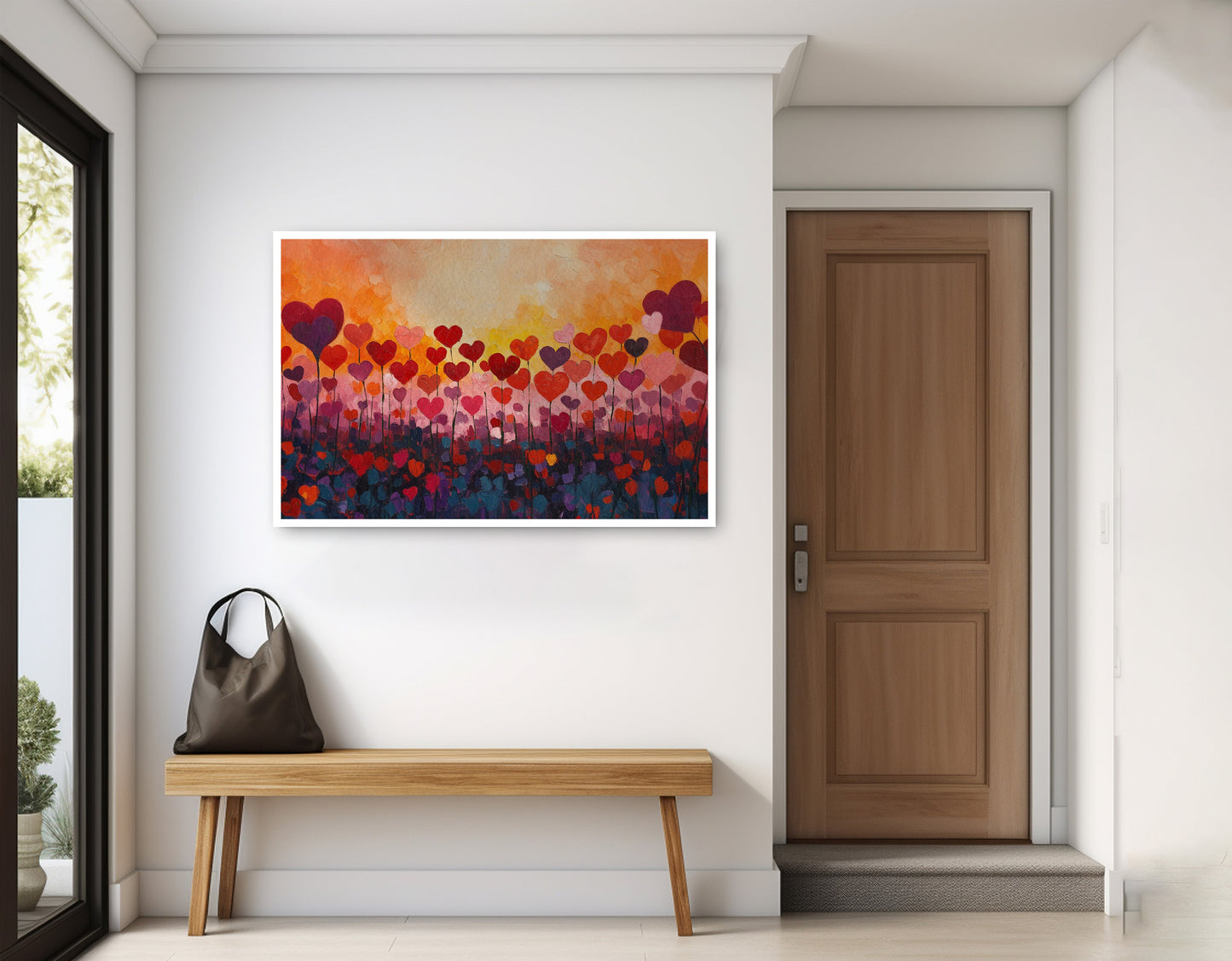 Love Heart Abstract Black African American abstract art home decor view