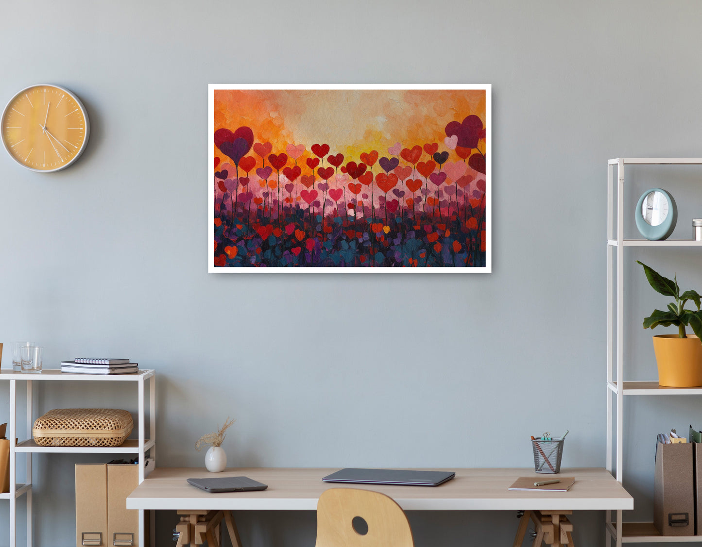 Love Heart Abstract Black African American abstract art print view