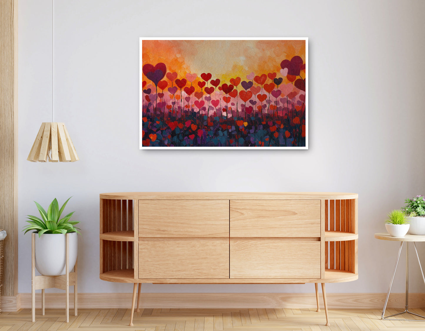 Alternate view of Love Heart Abstract Black African American abstract art canvas print