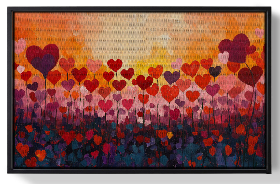 Framed Love Heart Abstract Black African American abstract art for home decor