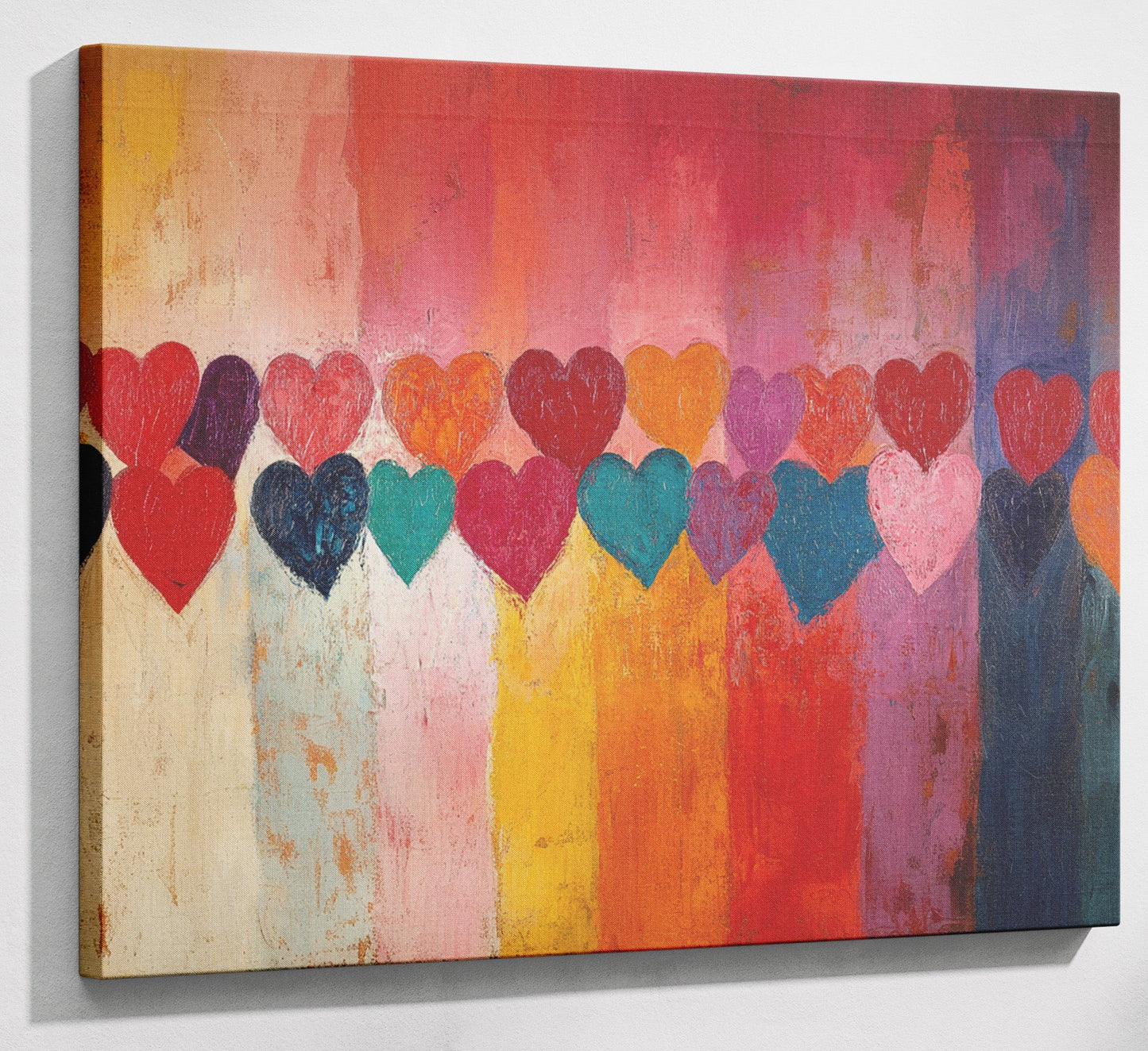 Colorful Heart African American canvas print canvas print with visible wall art format