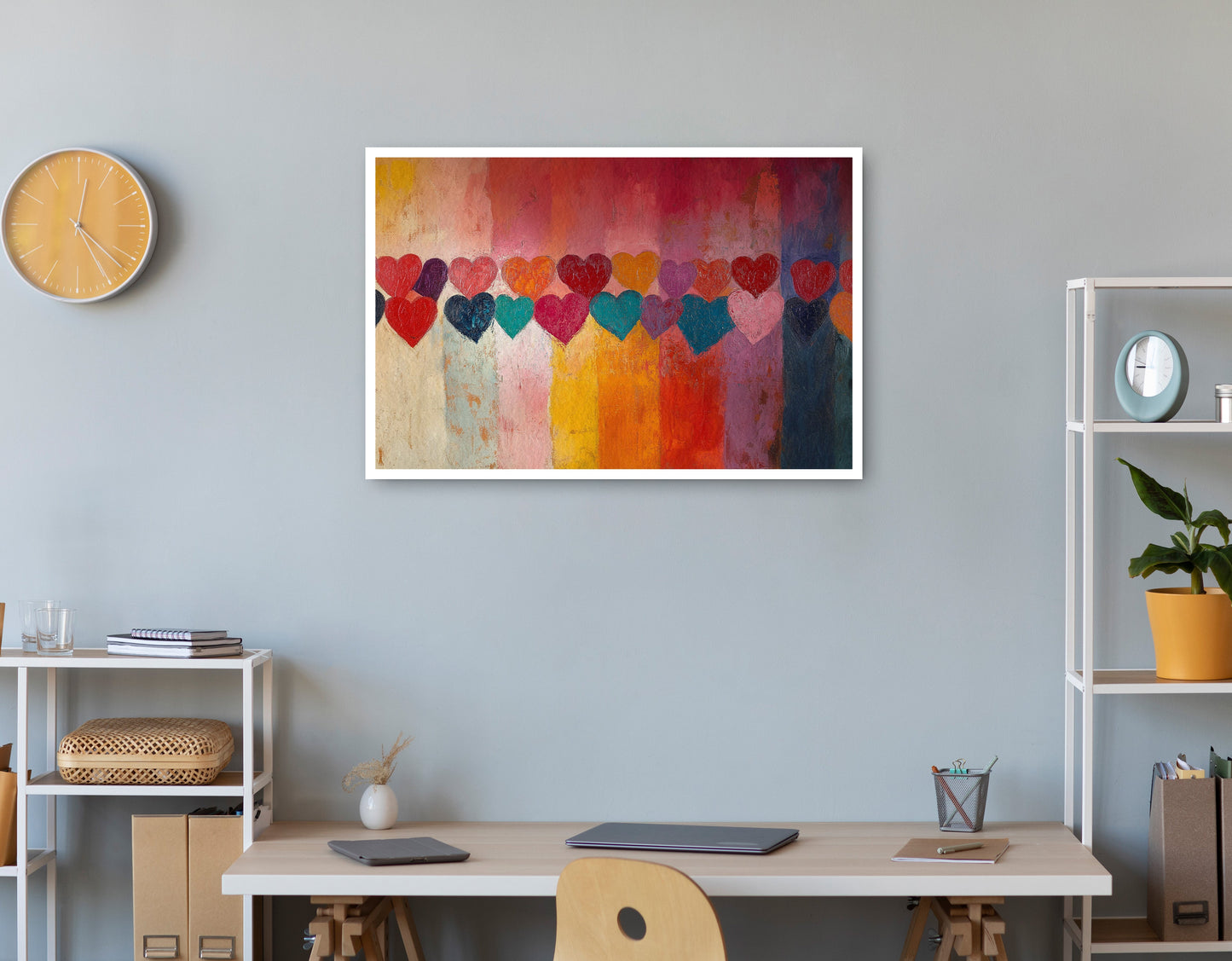 Colorful Heart African American canvas print print view