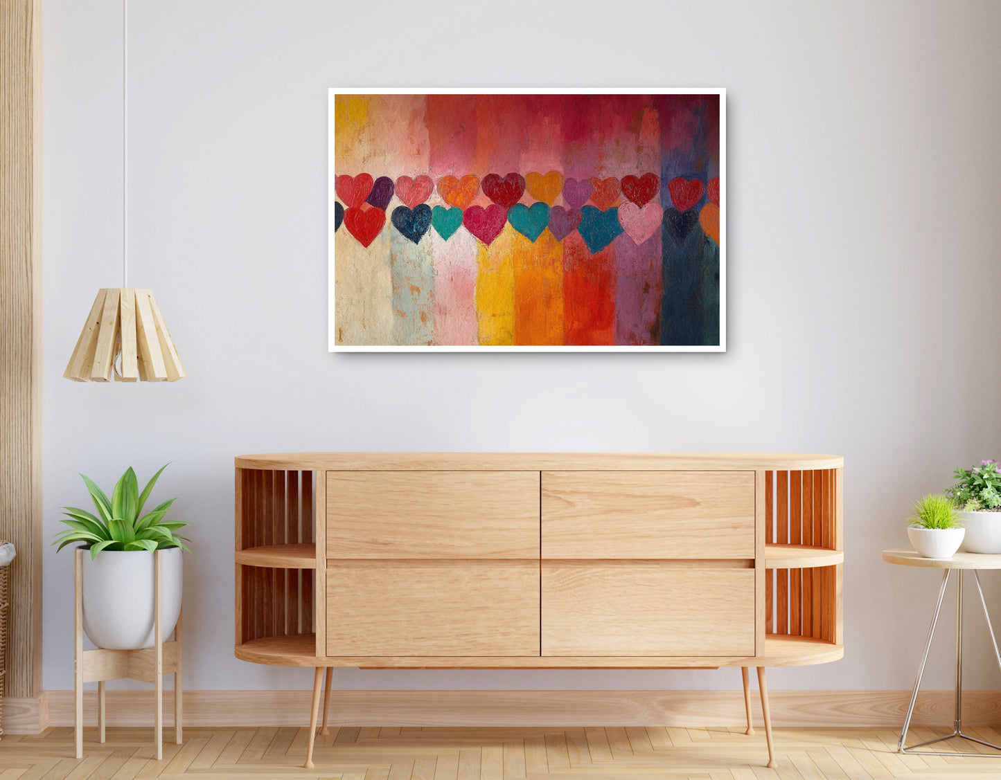 Alternate view of Colorful Heart African American canvas print