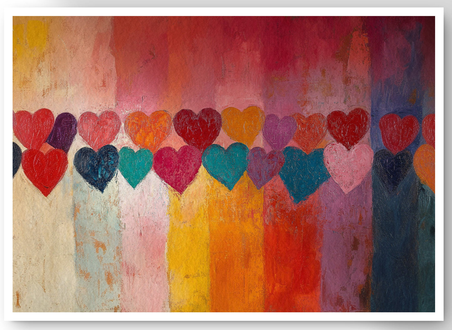 Colorful Heart African American canvas print by MoomZee Artwork