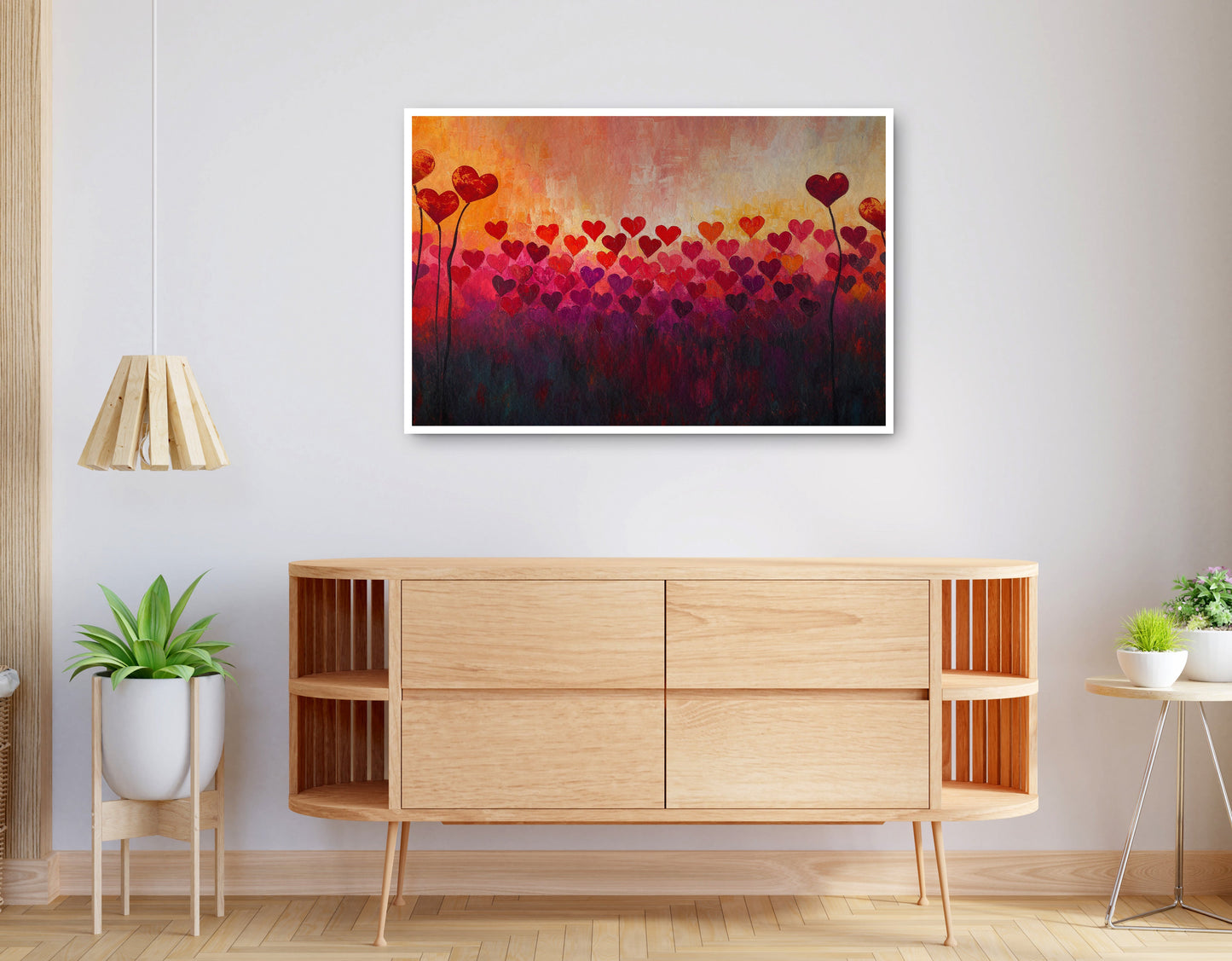 Alternate view of Heart Flower Sunset Black African American canvas print