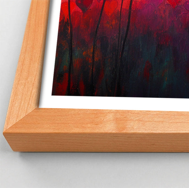 Heart Flower Sunset Black African American canvas print view 82