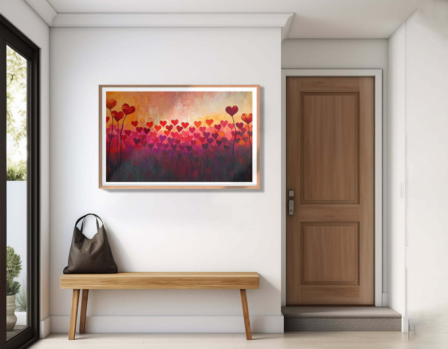 Heart Flower Sunset Black African American canvas print view 83