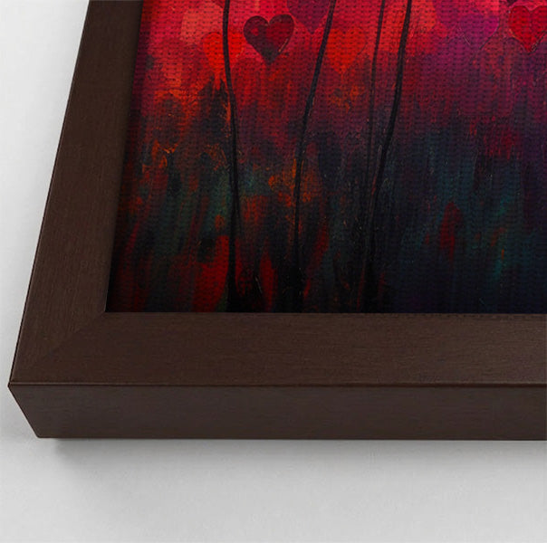 Heart Flower Sunset Black African American canvas print view 34