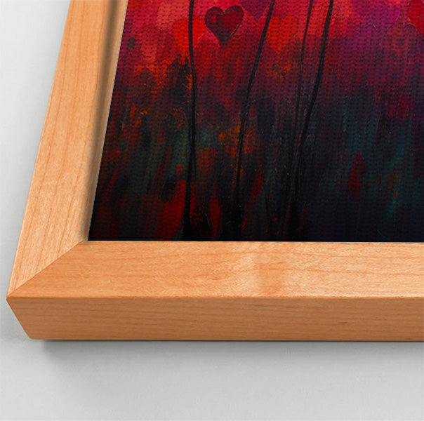Heart Flower Sunset Black African American canvas print view 46