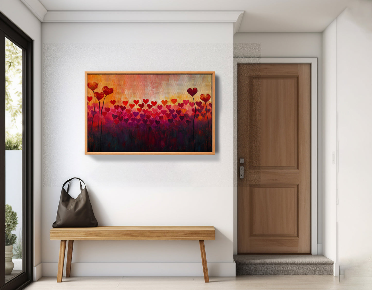 Heart Flower Sunset Black African American canvas print view 47