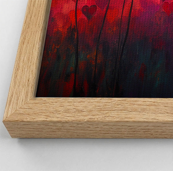 Heart Flower Sunset Black African American canvas print view 52
