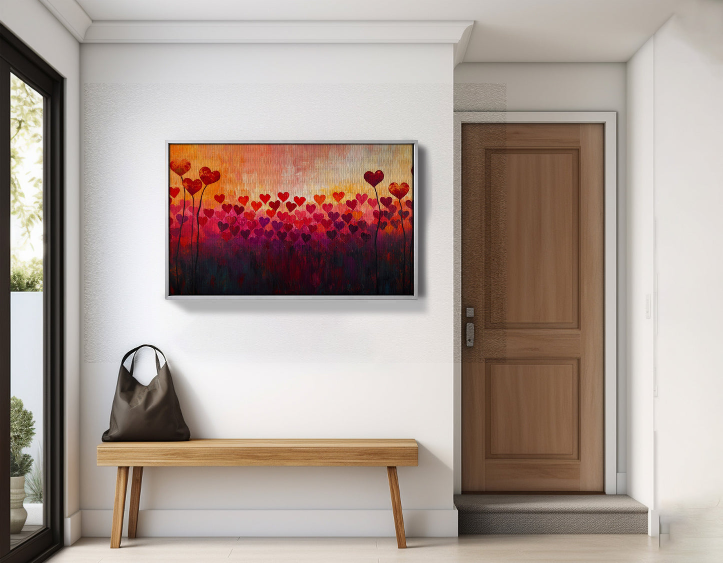 Heart Flower Sunset Black African American canvas print view 59