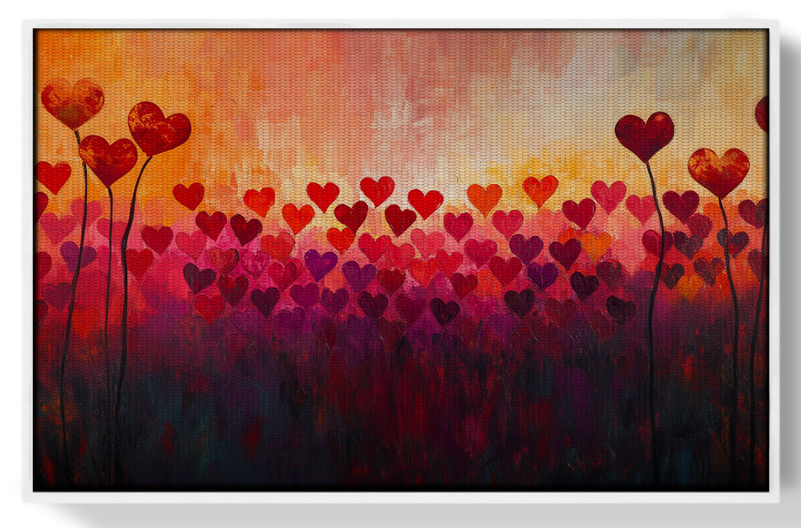 Heart Flower Sunset Black African American canvas print view 61
