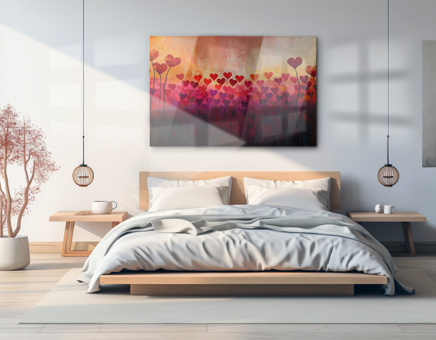 Heart Flower Sunset Black African American canvas print view 21