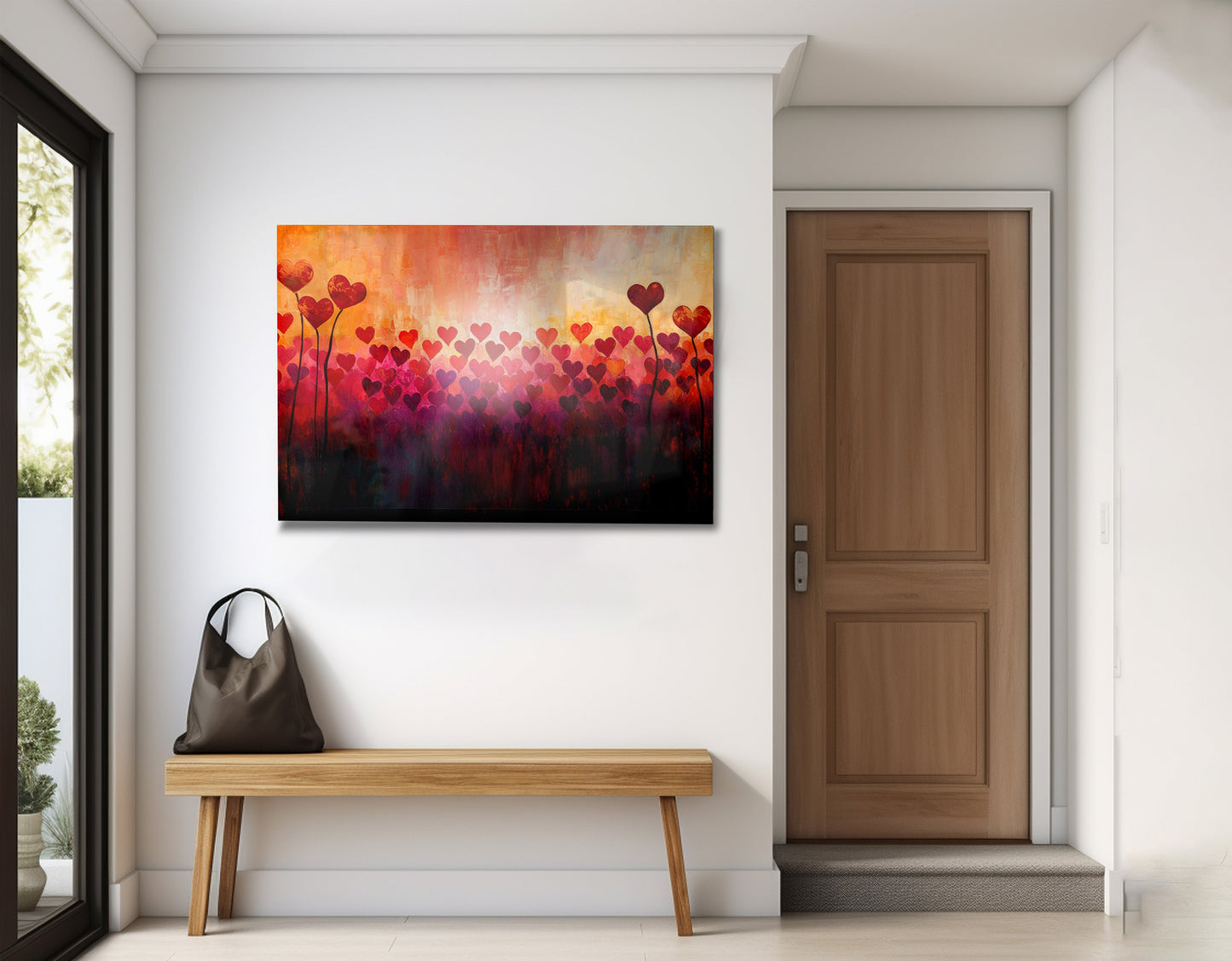 Heart Flower Sunset Black African American canvas print view 23