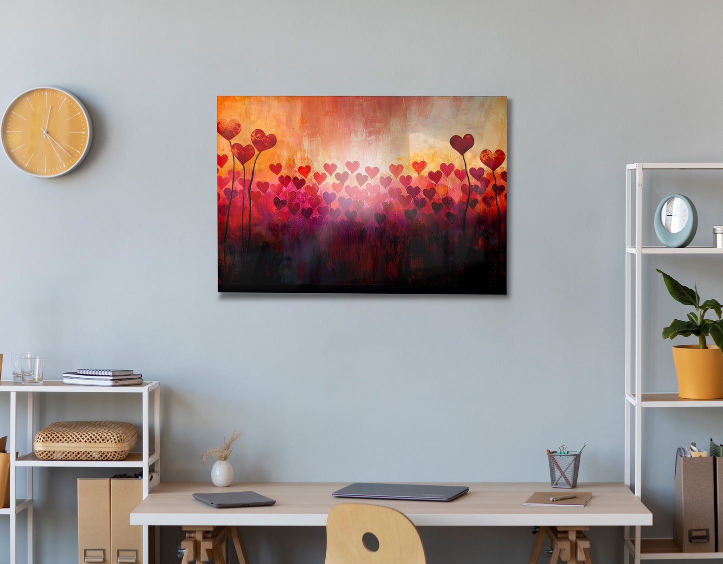 Heart Flower Sunset Black African American canvas print view 24