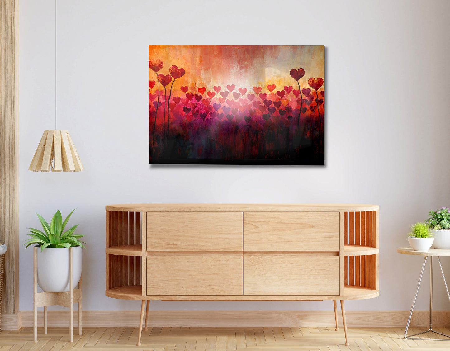 Heart Flower Sunset Black African American canvas print view 20
