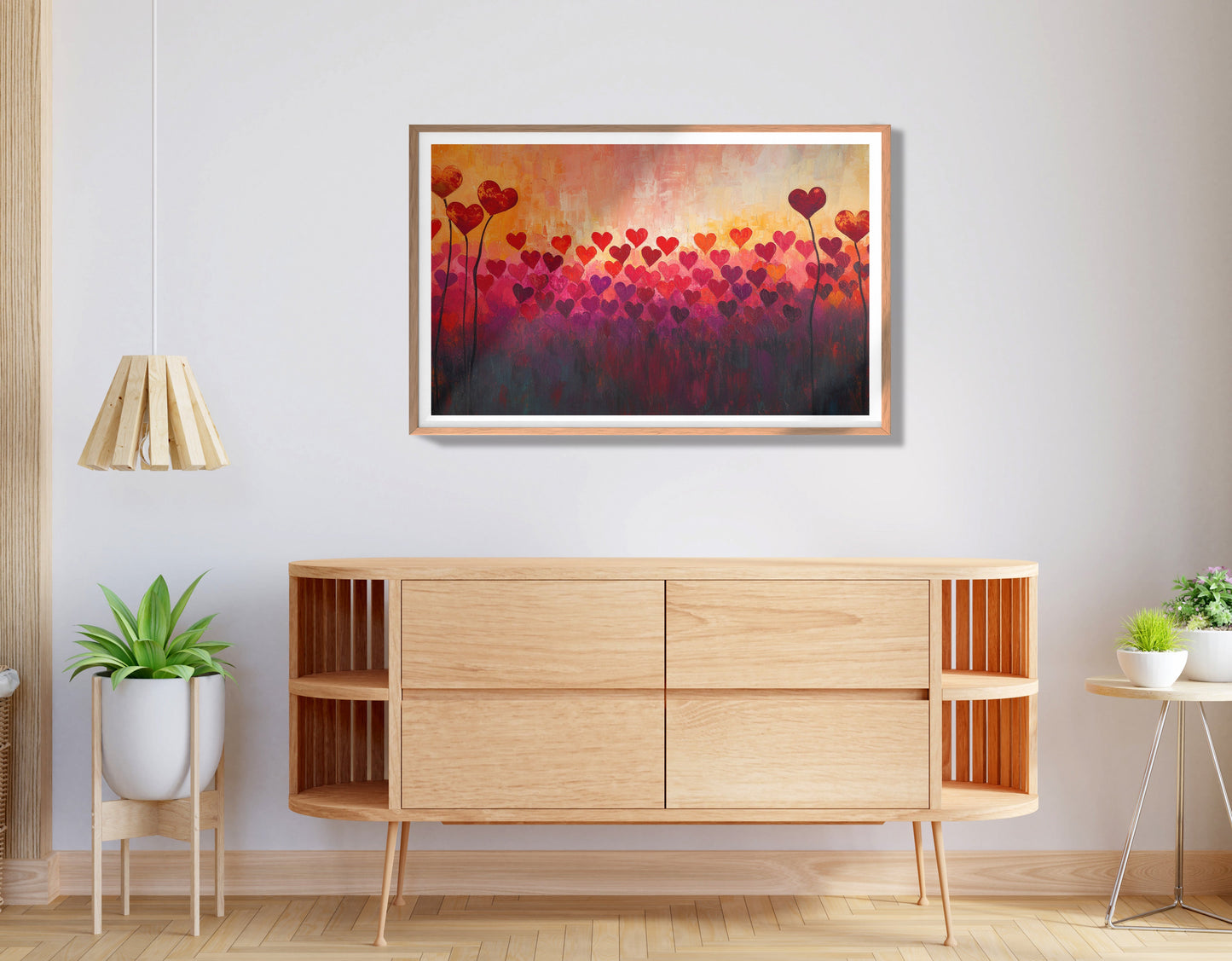 Heart Flower Sunset Black African American canvas print view 80