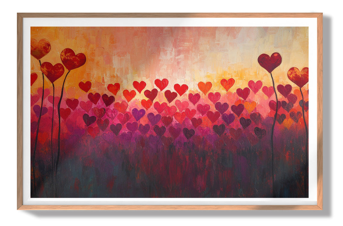 Heart Flower Sunset Black African American canvas print view 79