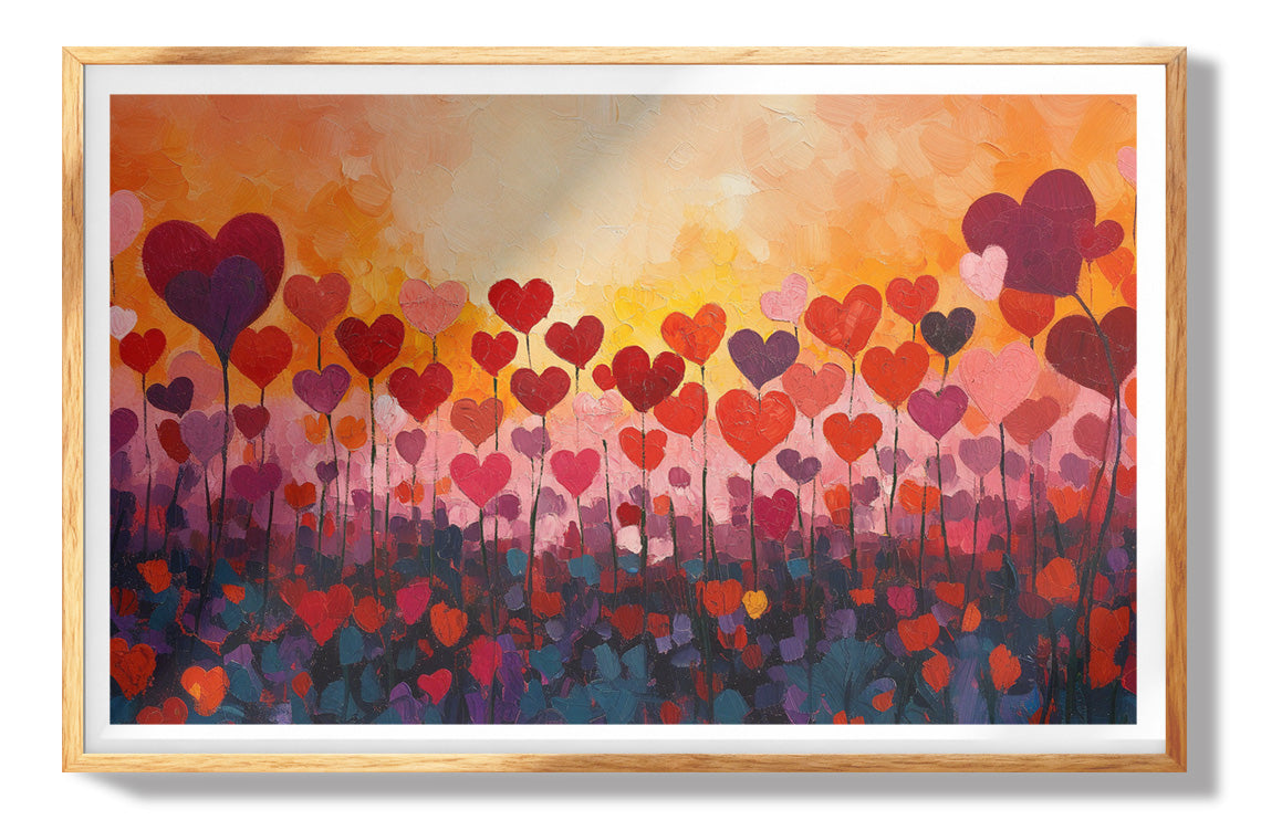 Heart Flower Sunset Black African American canvas print view 73