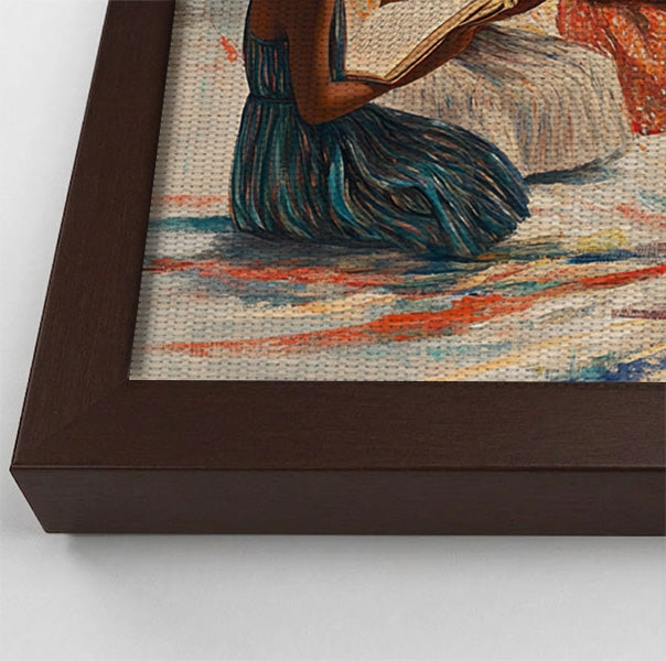 Black Children Reading Circle Black children wall art view 34