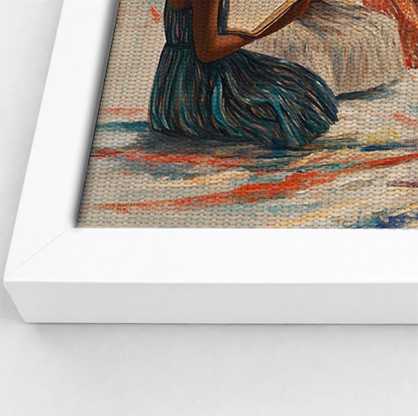 Black Children Reading Circle Black children wall art view 64