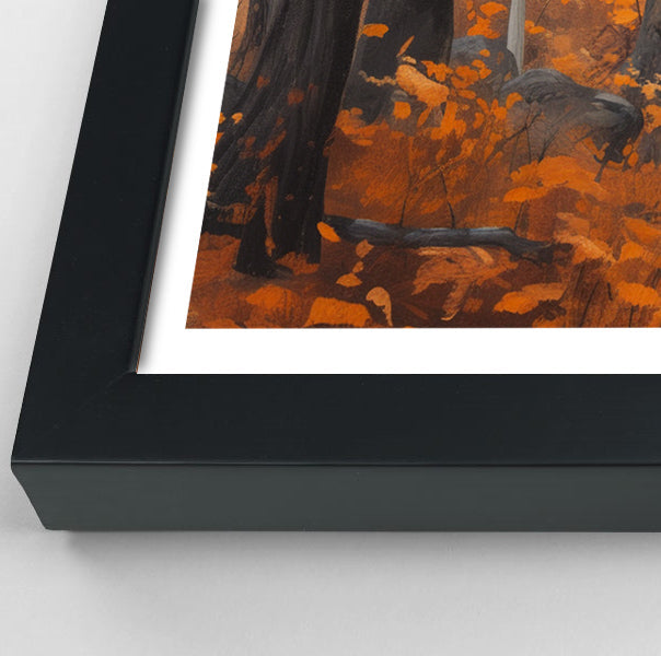 Black Father and Child Autumn Black family wall art view 70