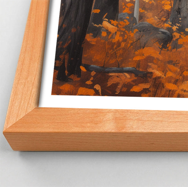 Black Father and Child Autumn Black family wall art view 82