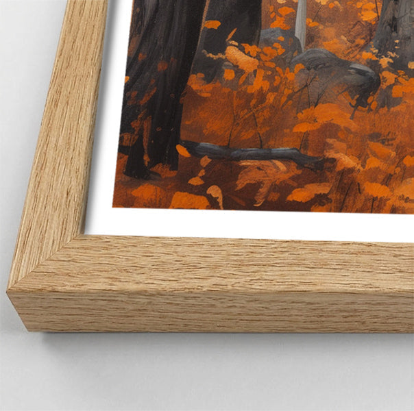 Black Father and Child Autumn Black family wall art view 76