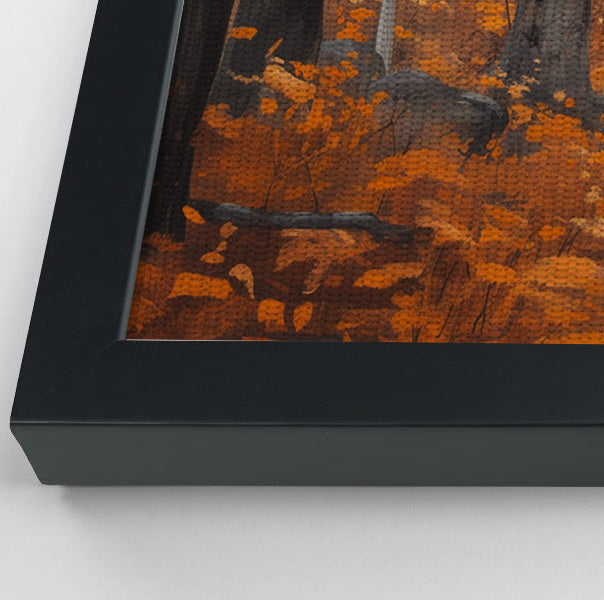 Black Father and Child Autumn Black family wall art view 28