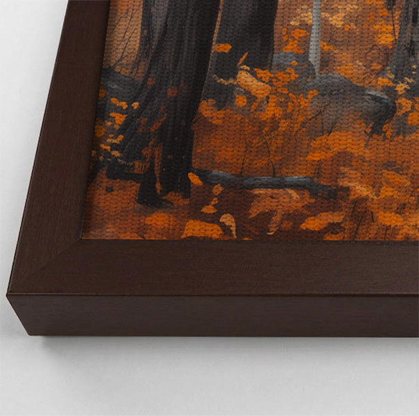 Black Father and Child Autumn Black family wall art view 34