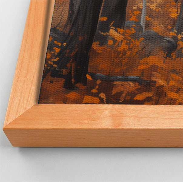 Black Father and Child Autumn Black family wall art view 46