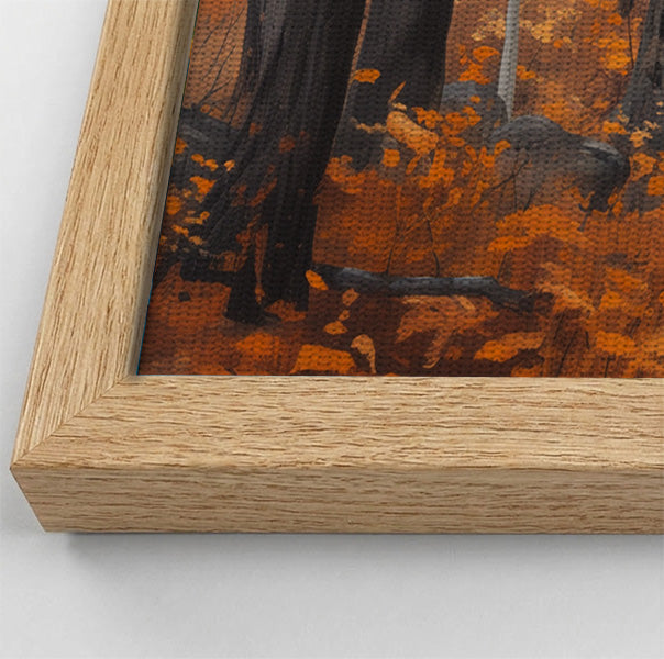 Black Father and Child Autumn Black family wall art view 52